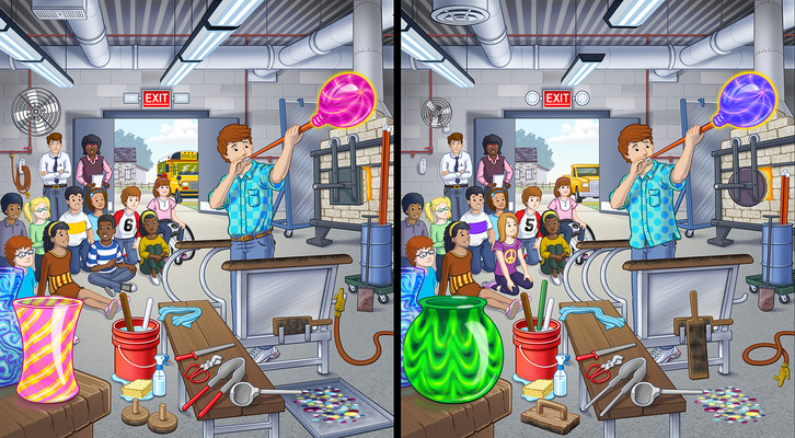 Geoffrey Brittingham all-nite illustration - Check & Double Check Glass Blower.