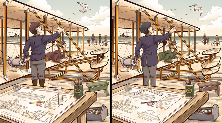 Geoffrey Brittingham all-nite illustration - Check & Double Check Kitty Hawk.