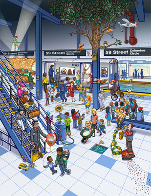Geoffrey Brittingham all-nite illustration - Whats Wrong Subway.